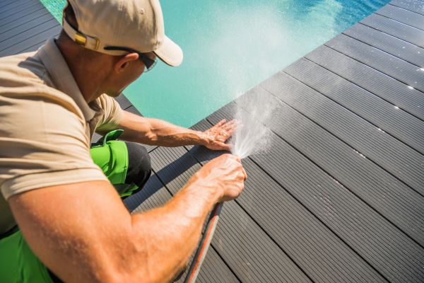 Pool Area Power Washing in Ooltewah